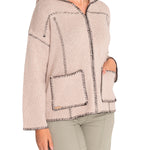 Sweater Fibras Recicladas Mujer Canela Blanco Rockford