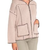 Sweater Fibras Recicladas Mujer Canela Blanco Rockford