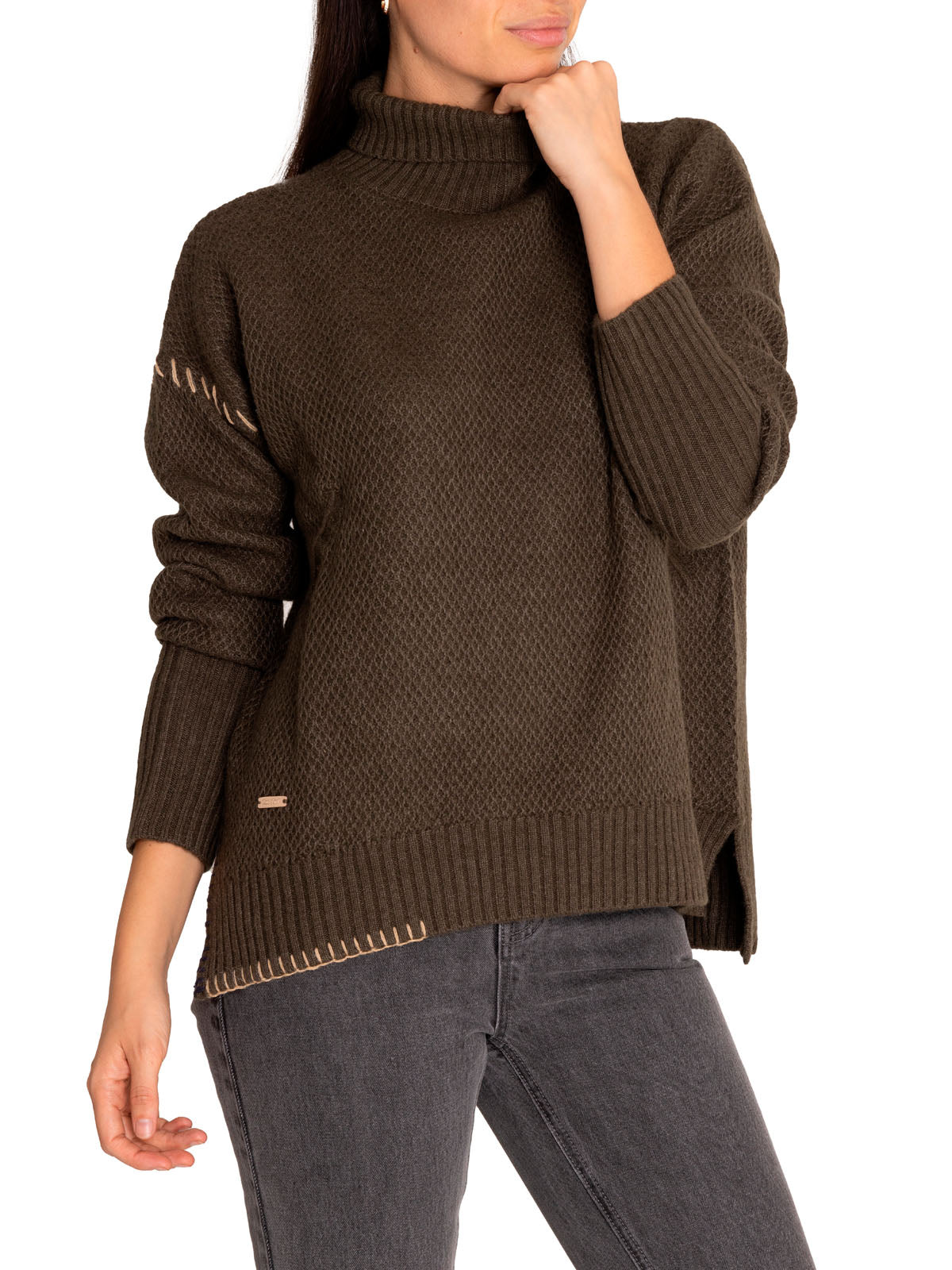 Sweater Cashmere Mujer Anis Verde Rockford