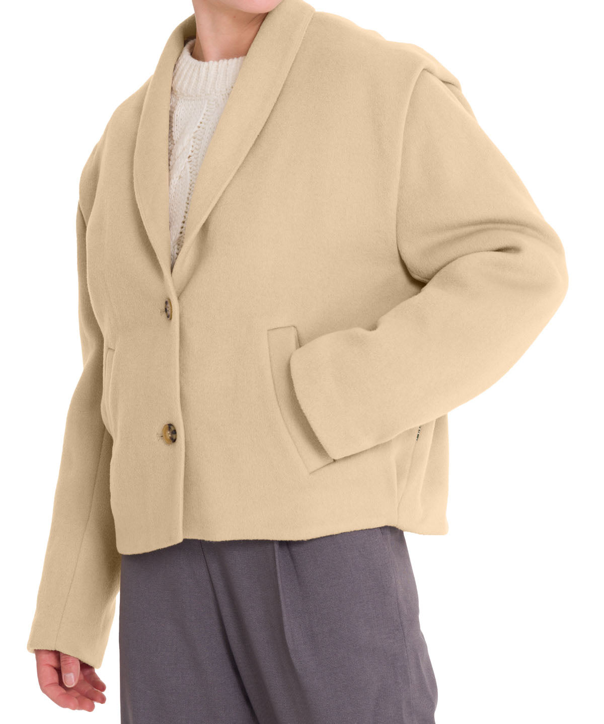 Chaqueta Lana Mujer Savana Beige Rockford