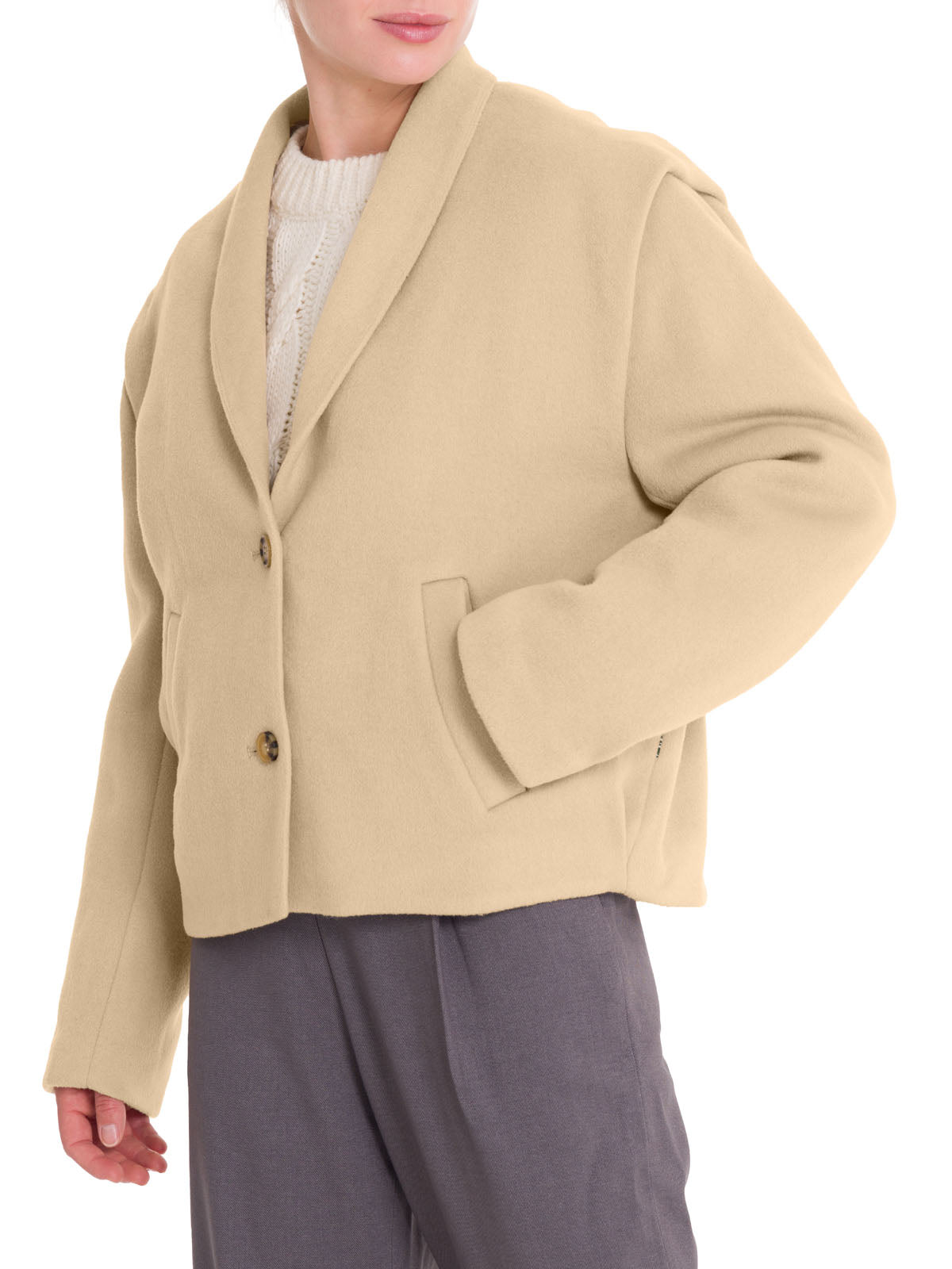 Chaqueta Lana Mujer Savana Beige Rockford