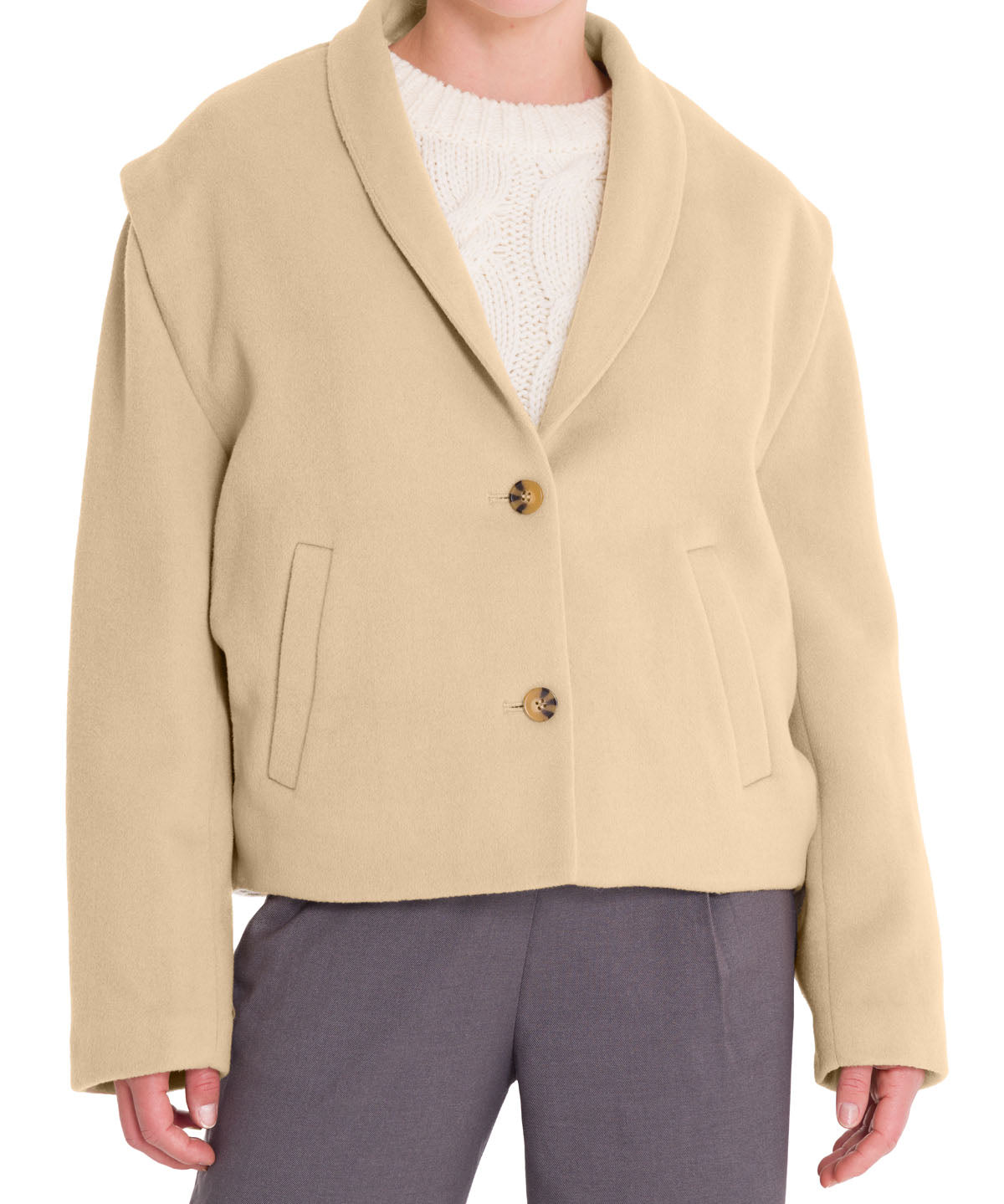 Chaqueta Lana Mujer Savana Beige Rockford