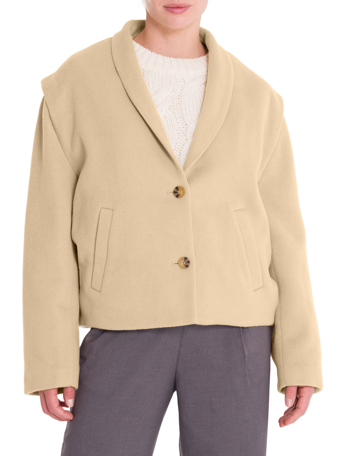 Chaqueta Lana Mujer Savana Beige Rockford