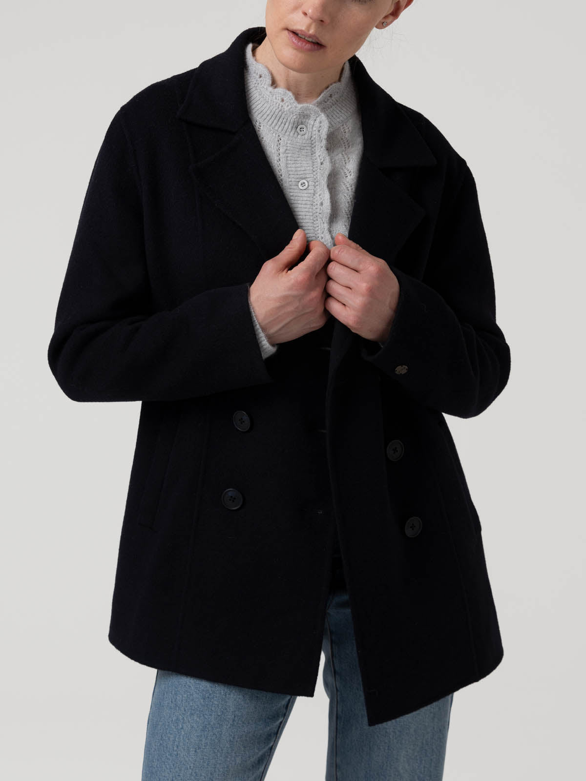 Chaqueta Lana Mujer Gala Azul Rockford