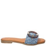 Sandalia Poliéster Mujer Rosola Azul Rockford