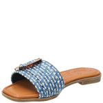 Sandalia Poliéster Mujer Rosola Azul Rockford