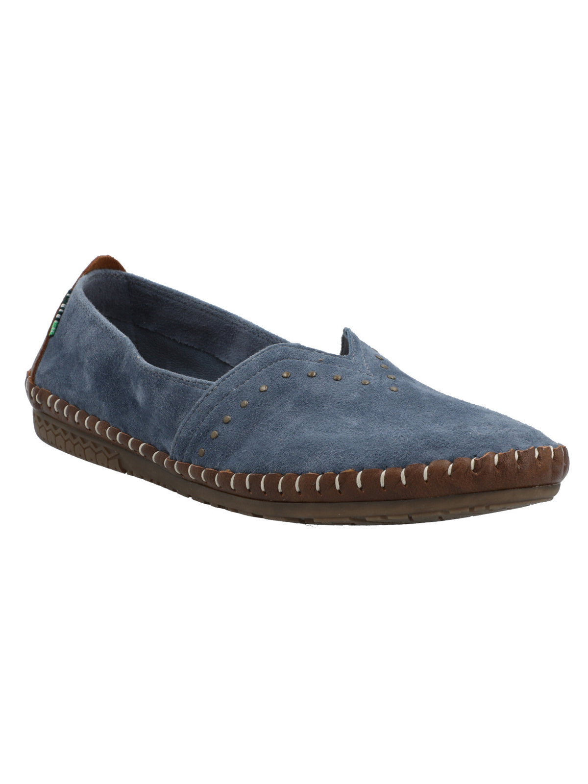 Slip On Cuero Mujer Laurie Azul Rockford
