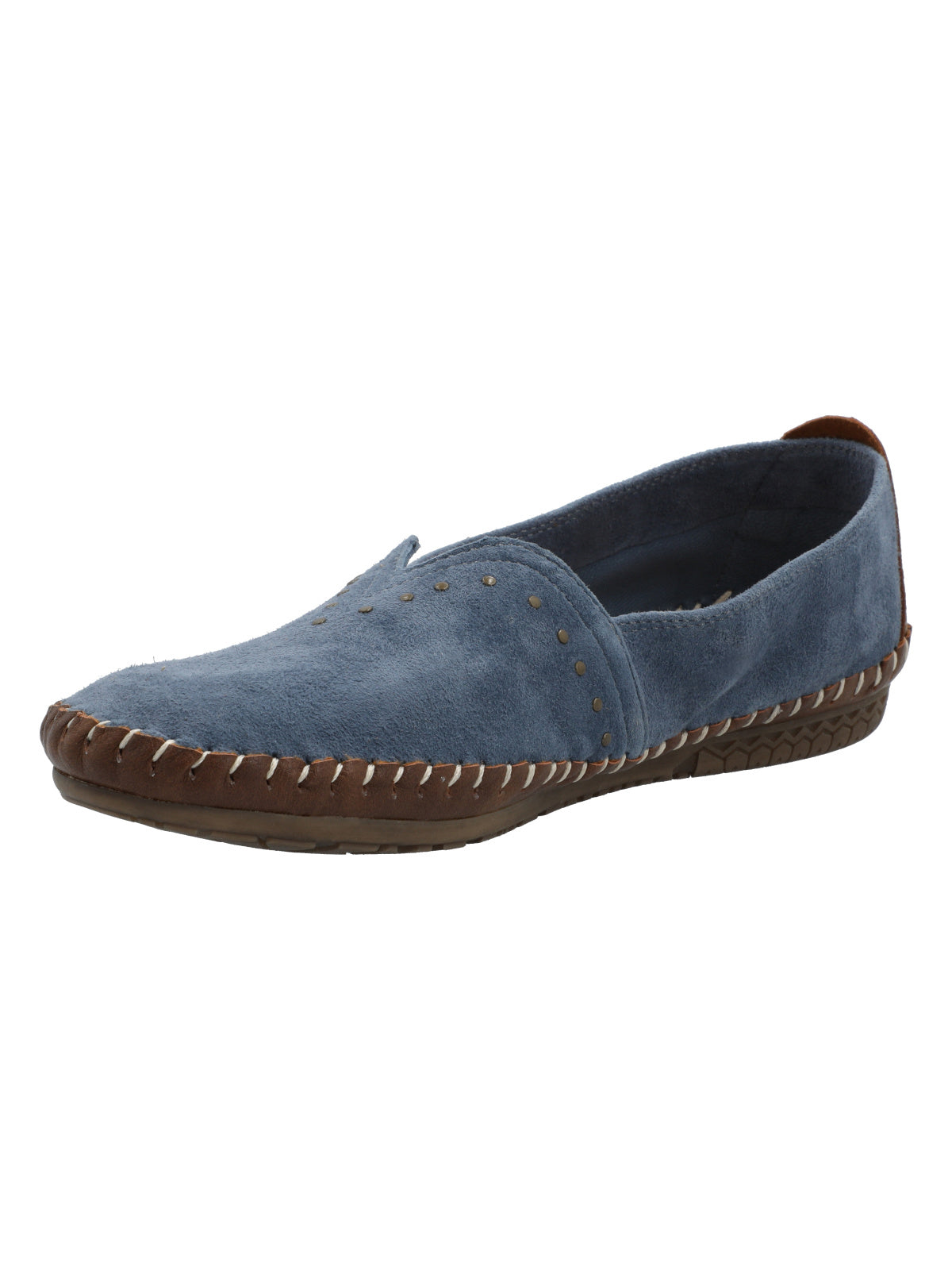 Slip On Cuero Mujer Laurie Azul Rockford