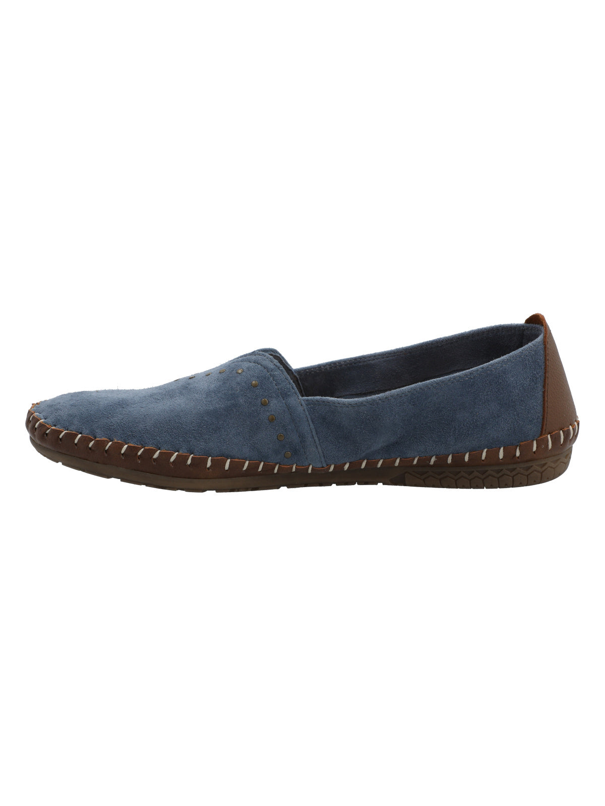 Slip On Cuero Mujer Laurie Azul Rockford