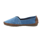 Slip On Cuero Mujer Laurie Azul Rockford