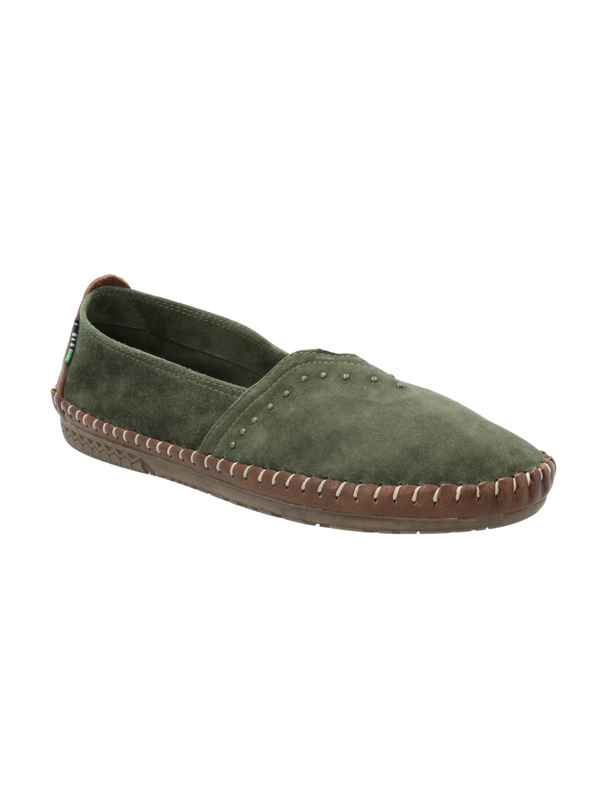 Slip On Cuero Mujer Laurie Verde Rockford