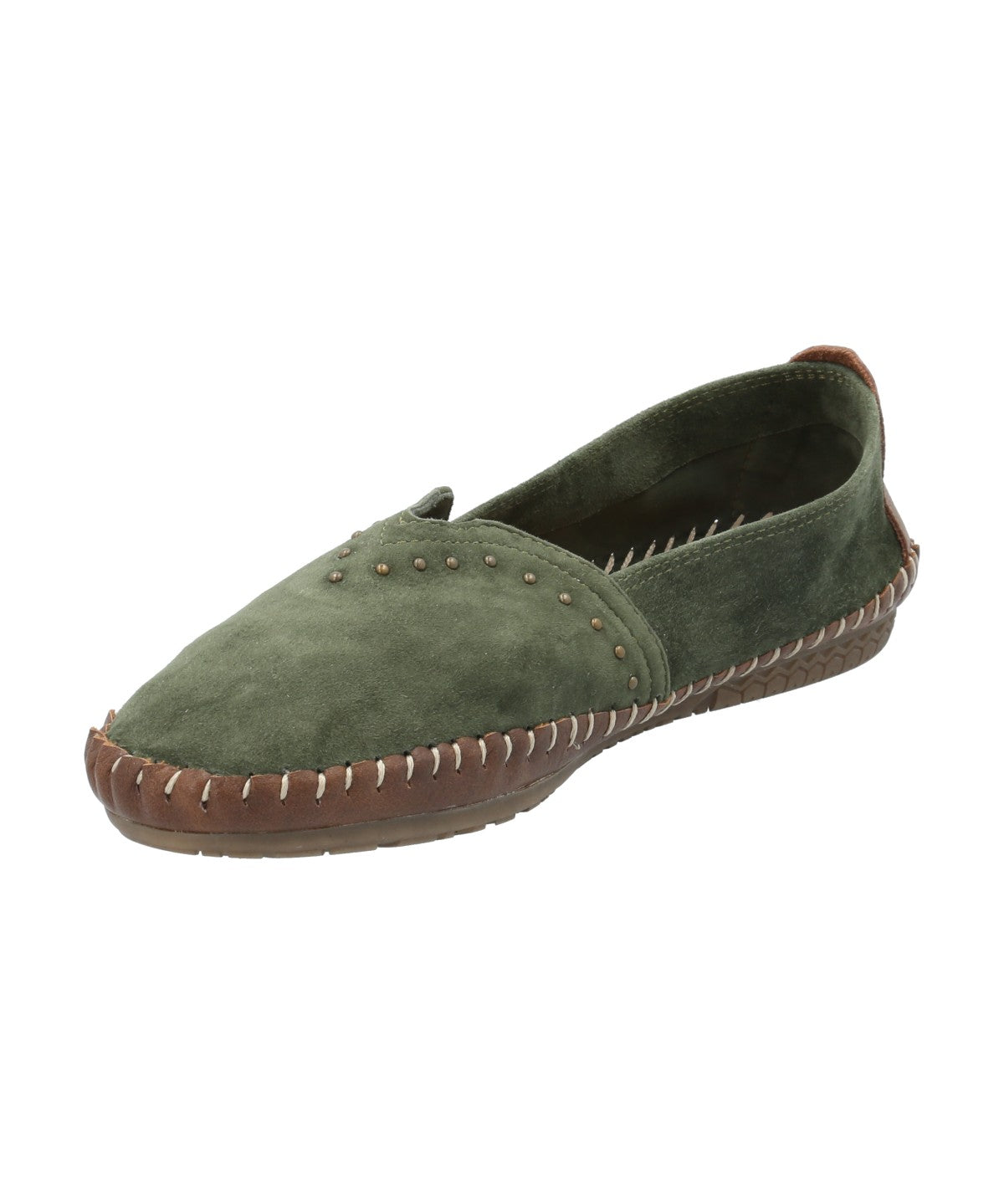 Slip On Cuero Mujer Laurie Verde Rockford