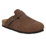 Sueco Cuero Liso Mujer Rowan Café Rockford