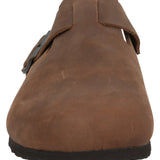 Sueco Cuero Liso Mujer Rowan Café Rockford