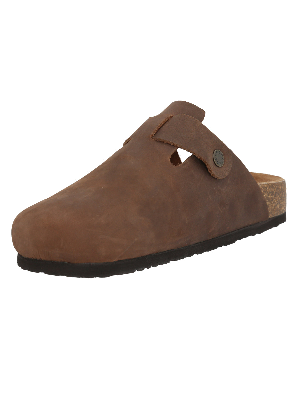 Sueco Cuero Liso Mujer Rowan Café Rockford