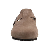 Zueco Cuero Mujer Rowan Café Rockford
