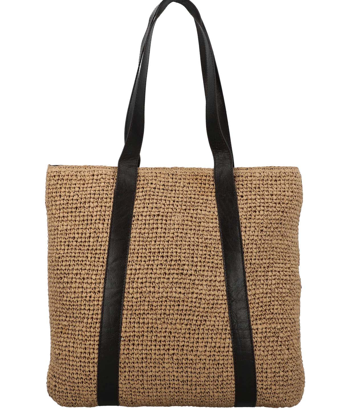 Cartera Raffia Mujer Sz Zlatni Tote Beige Rockford