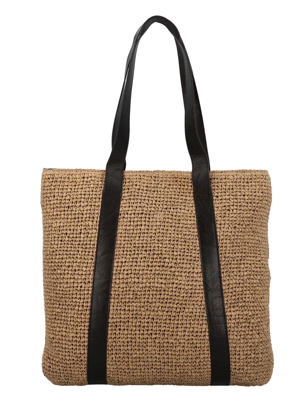Cartera Raffia Mujer Sz Zlatni Tote Beige Rockford