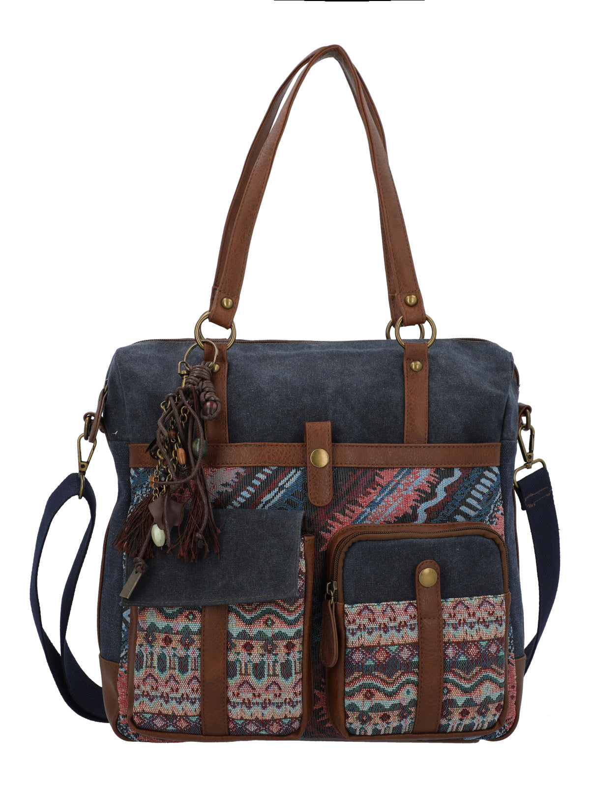 Cartera Textil Mujer Atzi Bag Azul Rockford