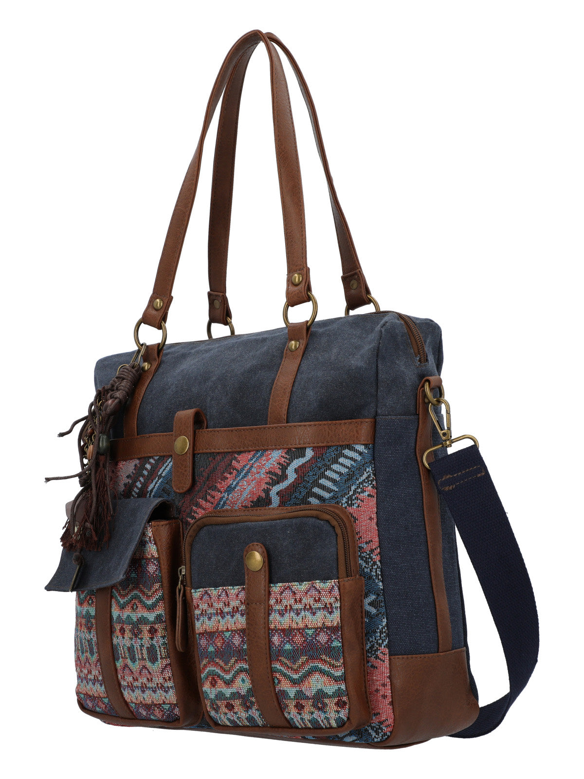 Cartera Textil Mujer Atzi Bag Azul Rockford