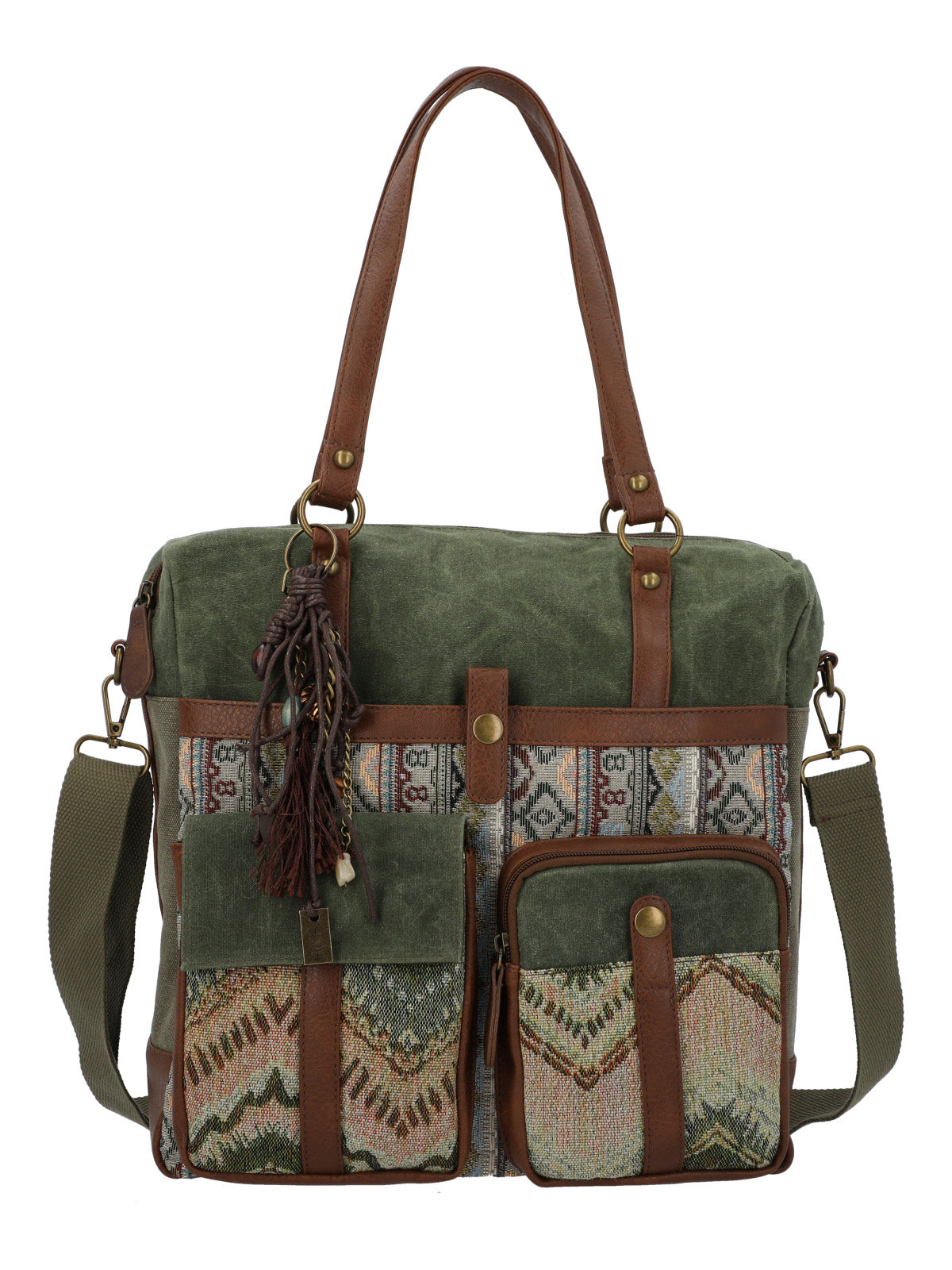 Cartera Textil Mujer Atzi Bag Verde Rockford