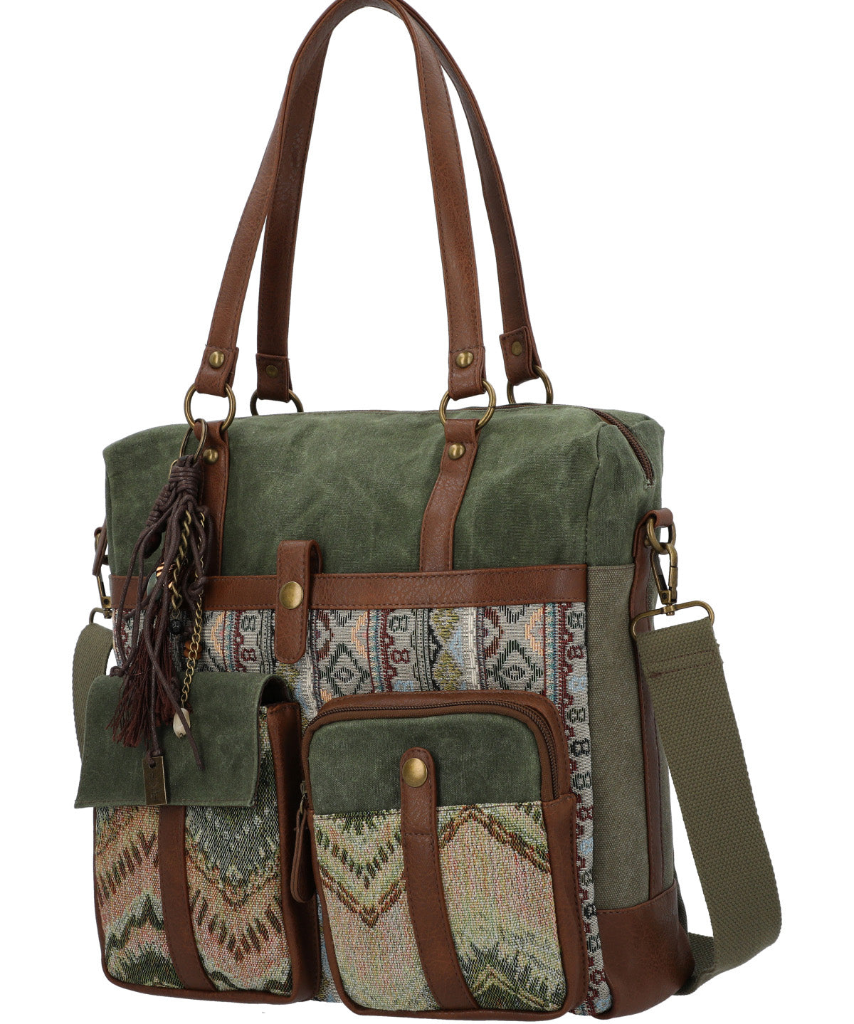 Cartera Textil Mujer Atzi Bag Verde Rockford