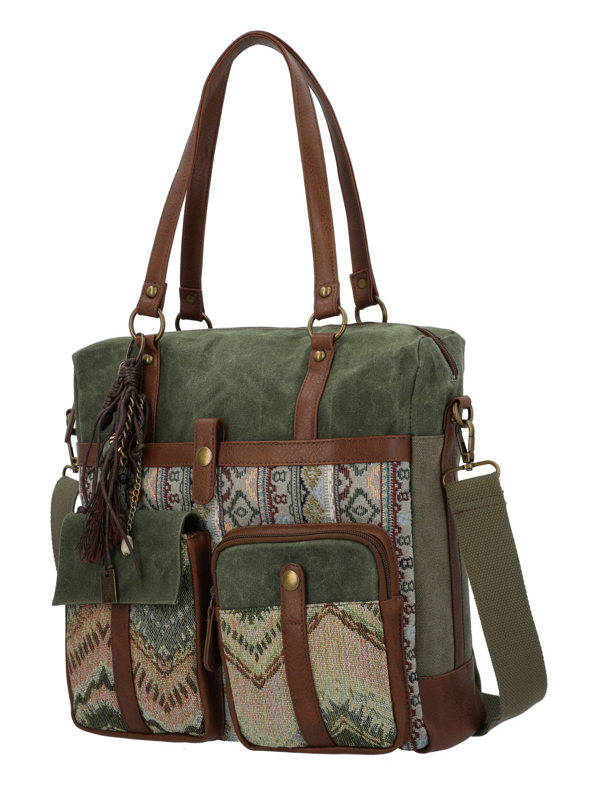 Cartera Textil Mujer Atzi Bag Verde Rockford