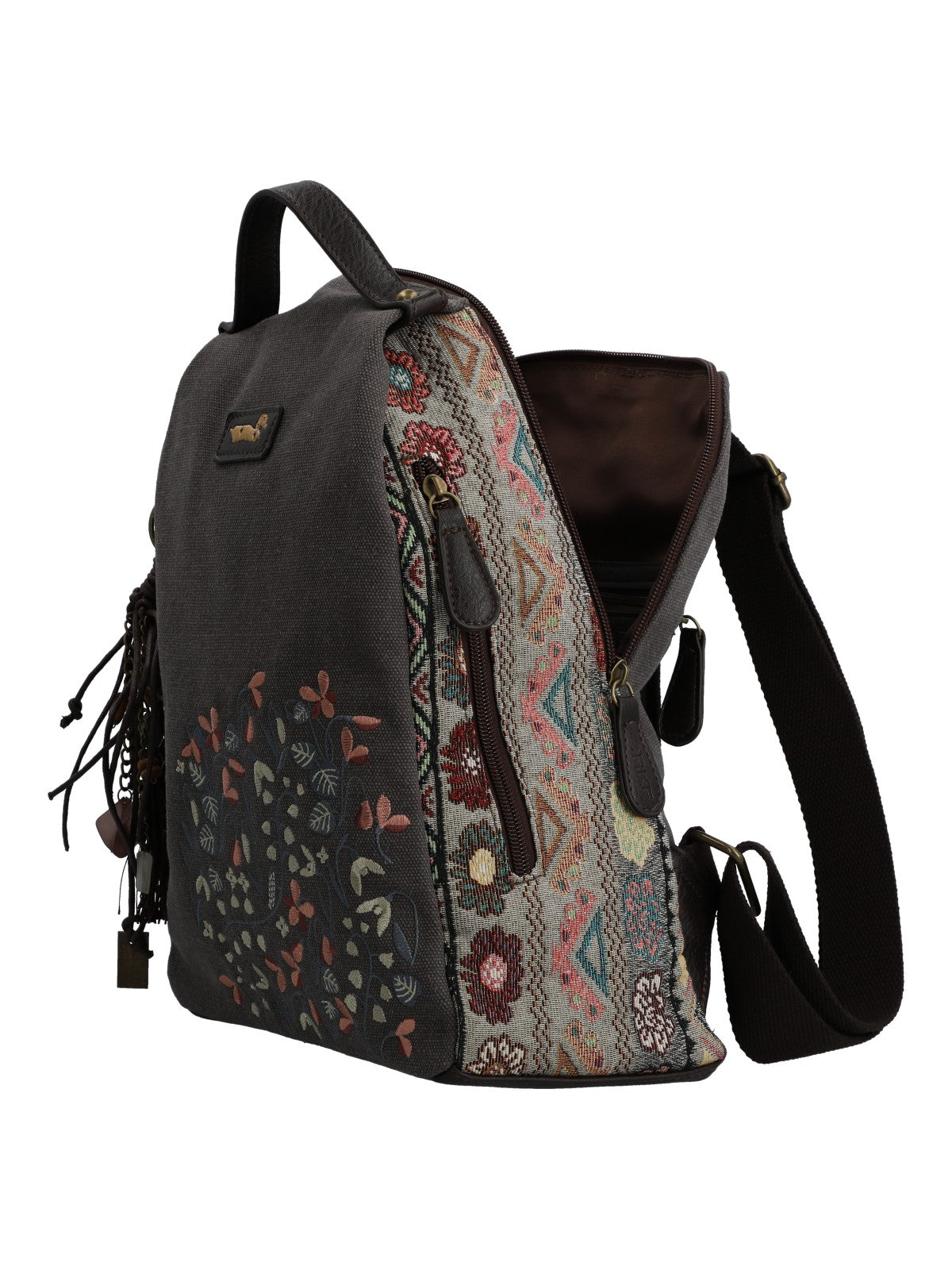Mochila Textil Mujer Joint Back Gris Rockford