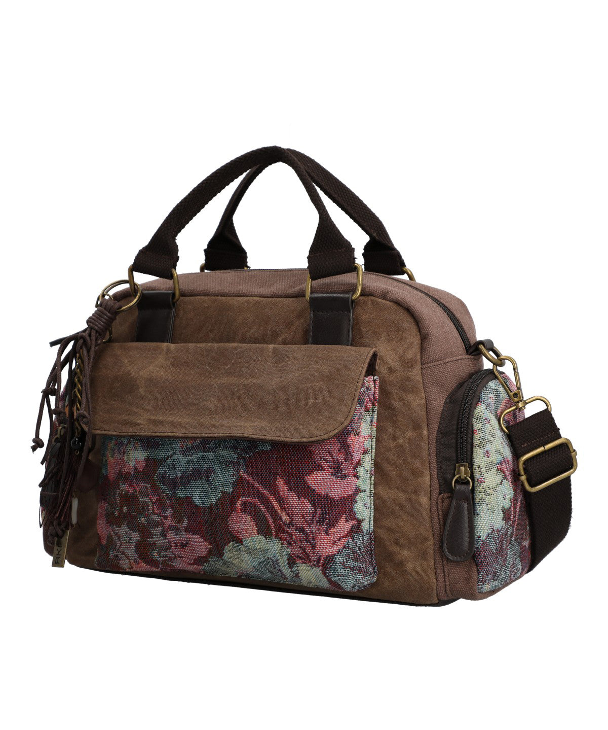 Cartera Textil Mujer Tzeltal Bag Café Rockford