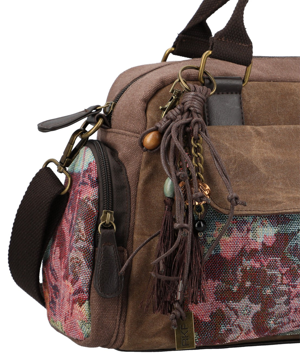 Cartera Textil Mujer Tzeltal Bag Café Rockford