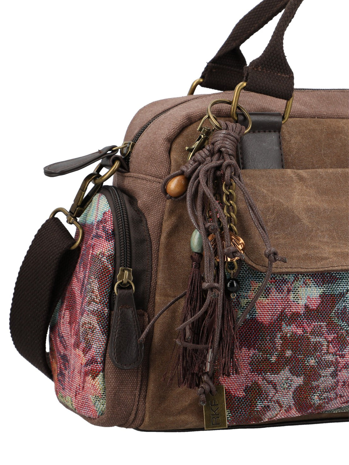 Cartera Textil Mujer Tzeltal Bag Café Rockford