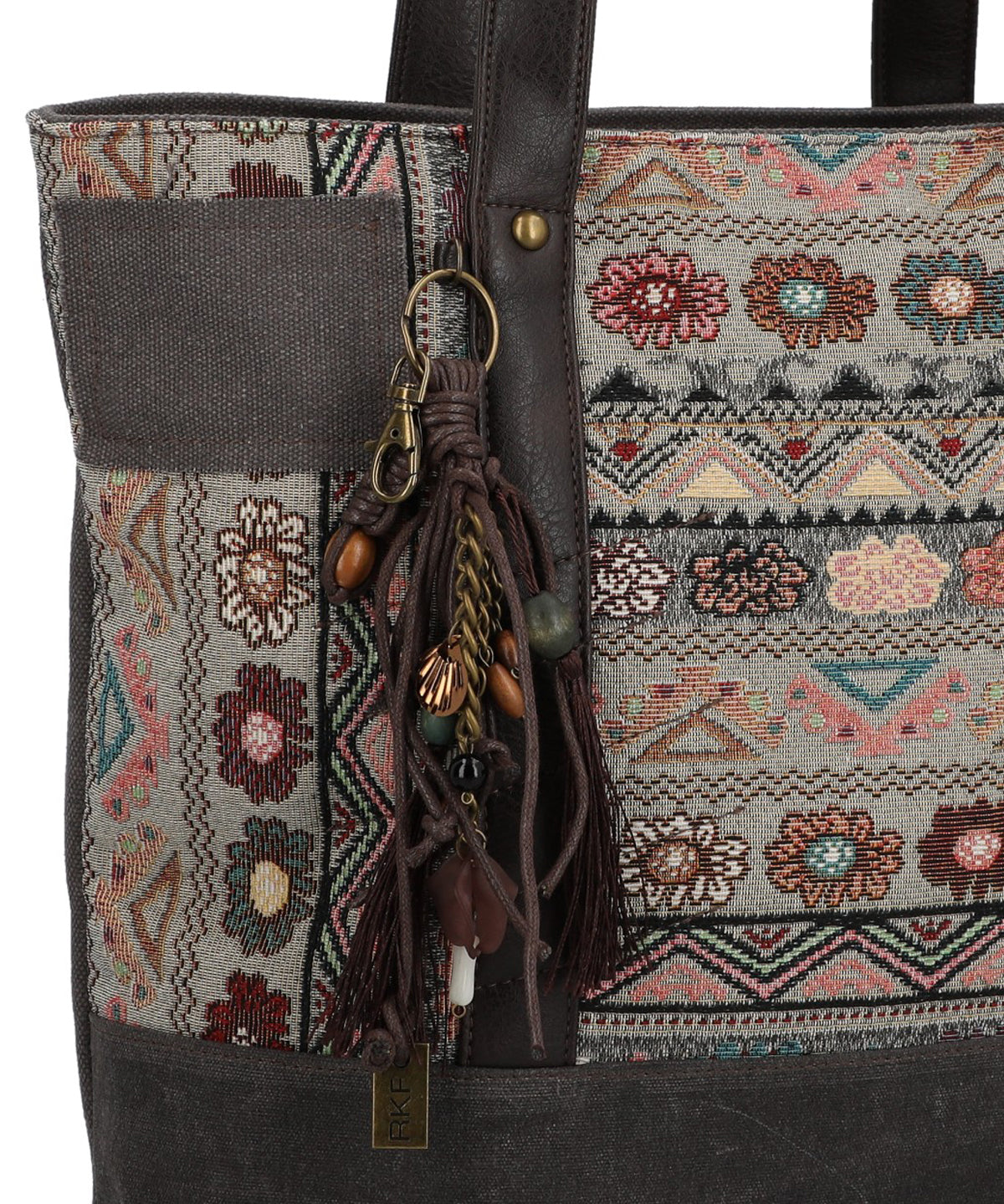 Cartera Textil Mujer Fauii Tote Gris Rockford