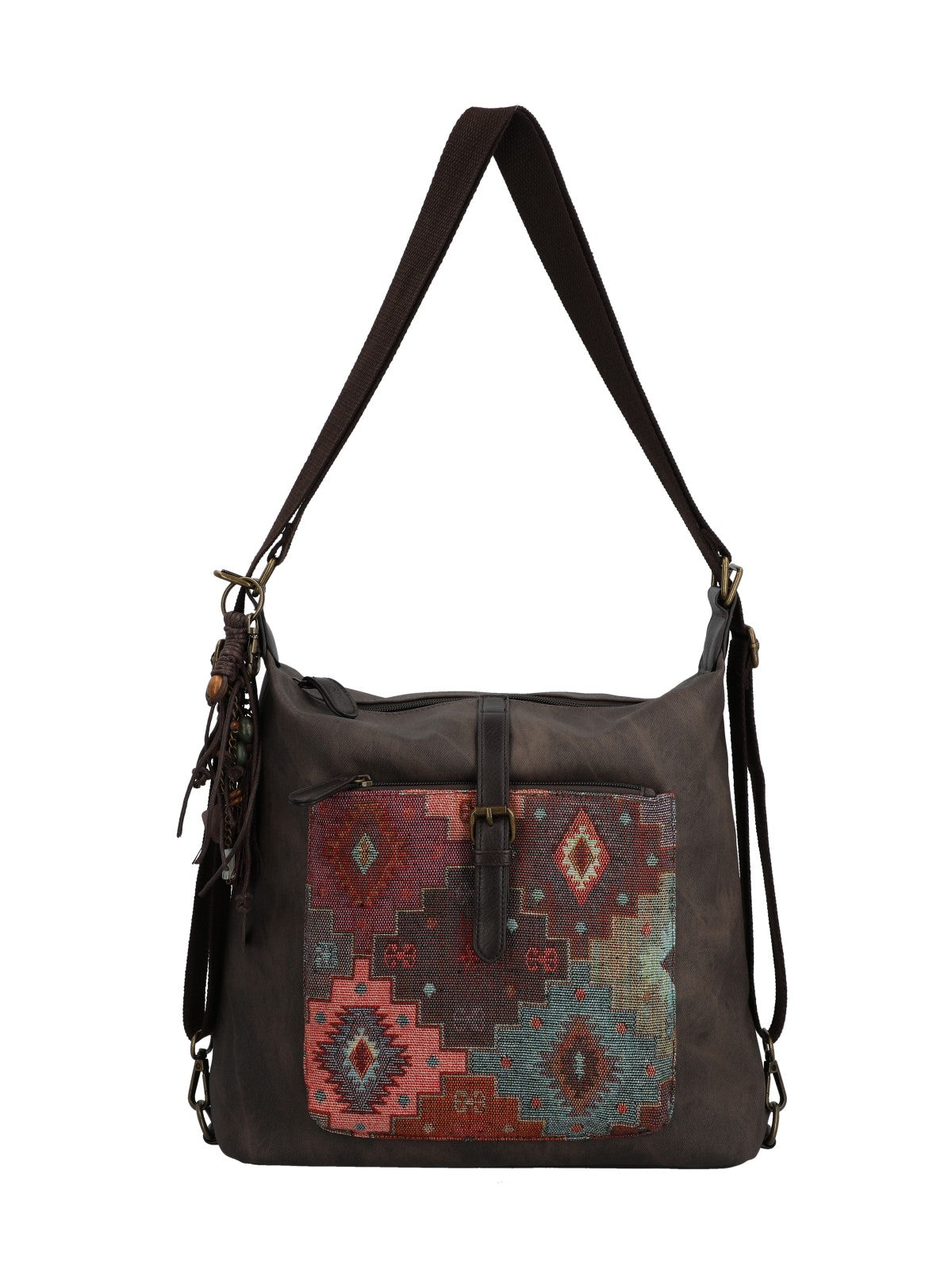 Cartera Textil Mujer Inti Hobo Café Rockford
