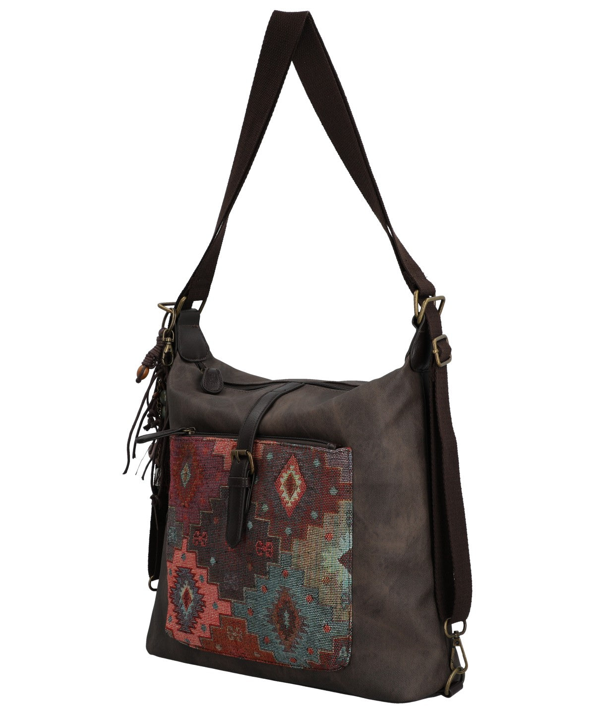 Cartera Textil Mujer Inti Hobo Café Rockford