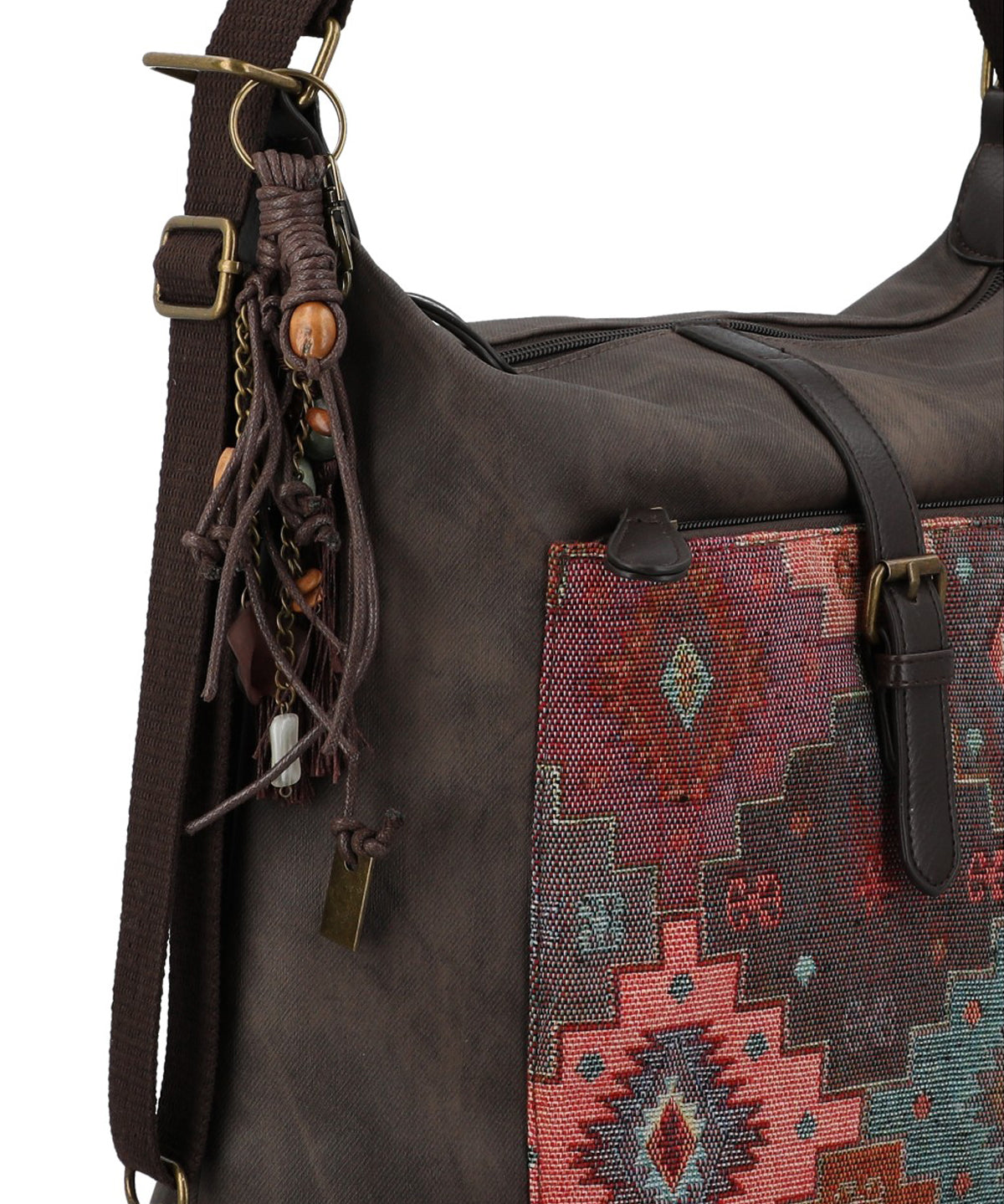 Cartera Textil Mujer Inti Hobo Café Rockford