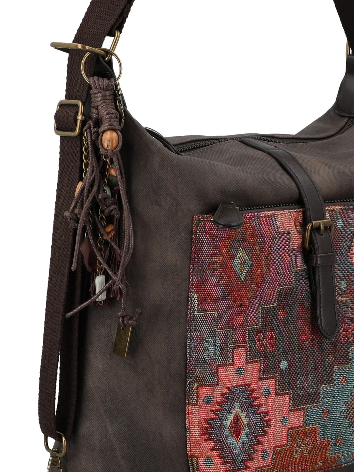 Cartera Textil Mujer Inti Hobo Café Rockford