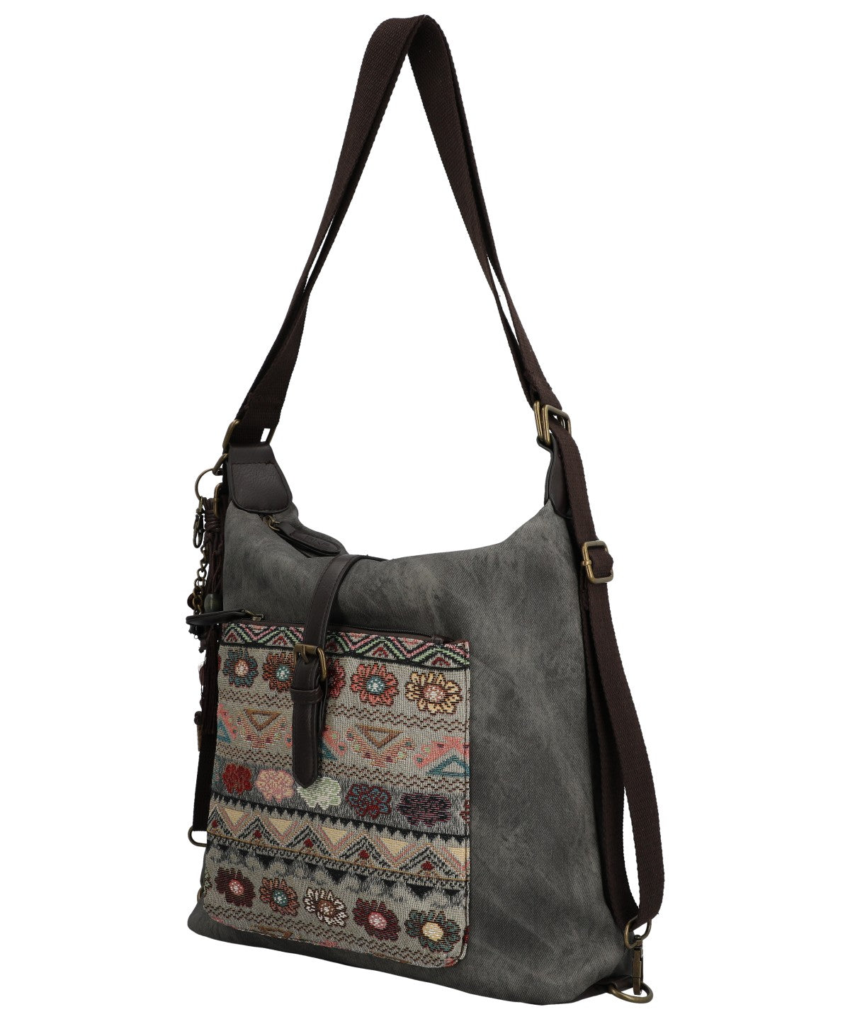 Cartera Textil Mujer Inti Hobo Gris Rockford