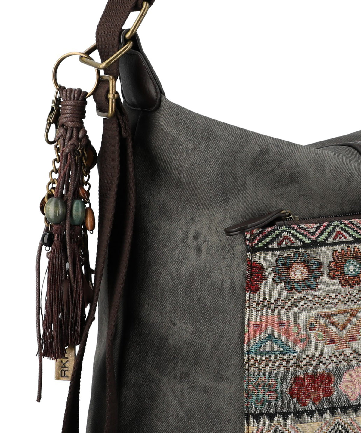 Cartera Textil Mujer Inti Hobo Gris Rockford