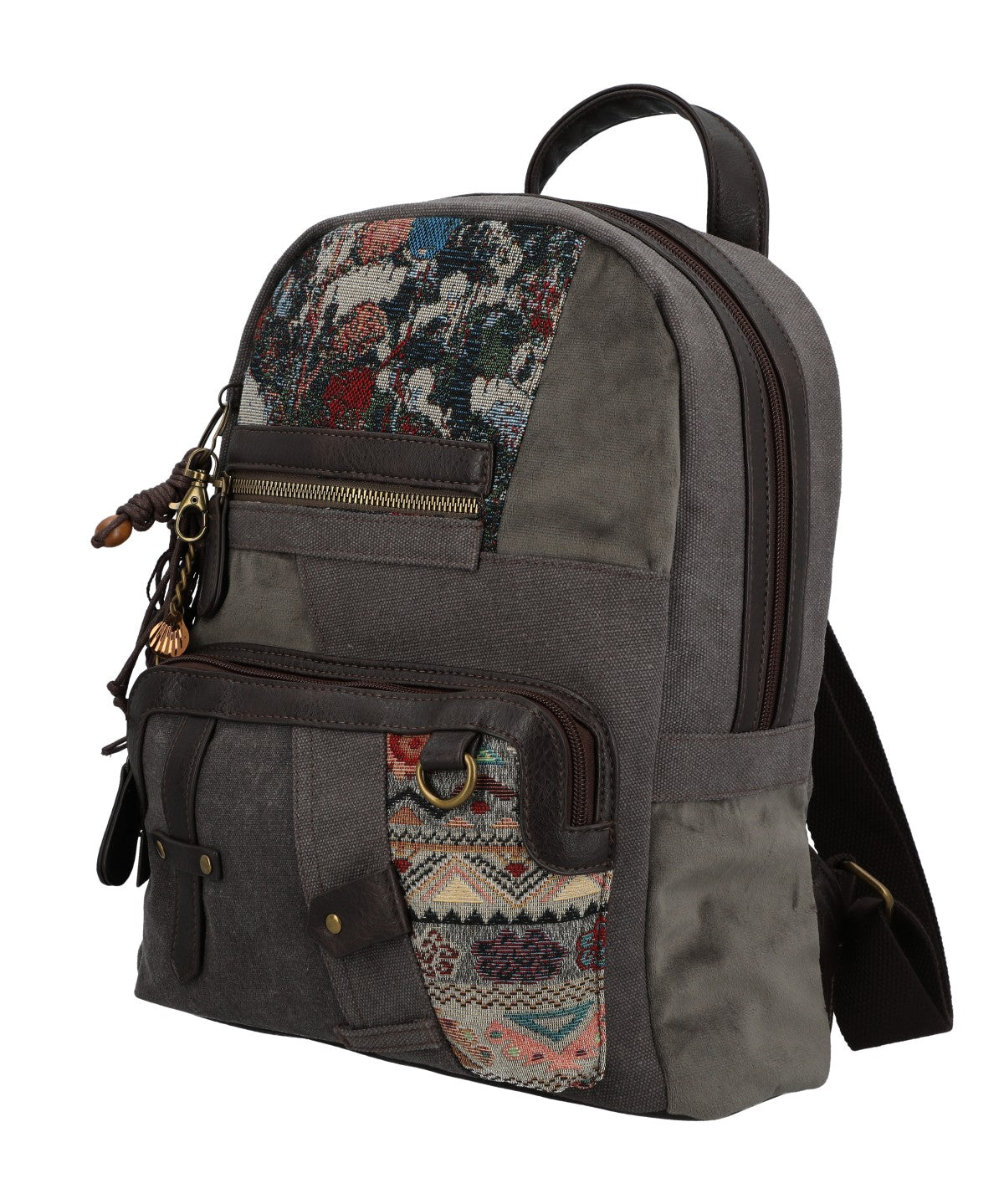 Mochila Textil Mujer Carmin Back Gris Rockford