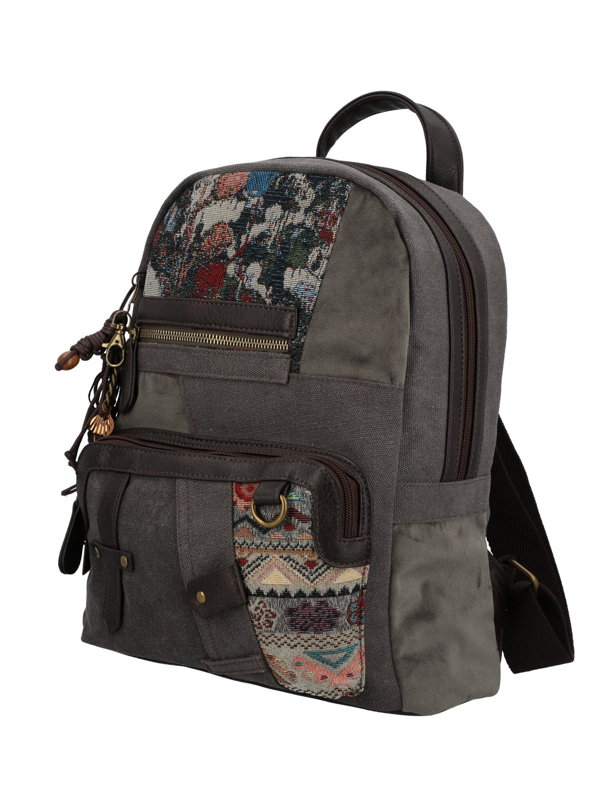 Mochila Textil Mujer Carmin Back Gris Rockford