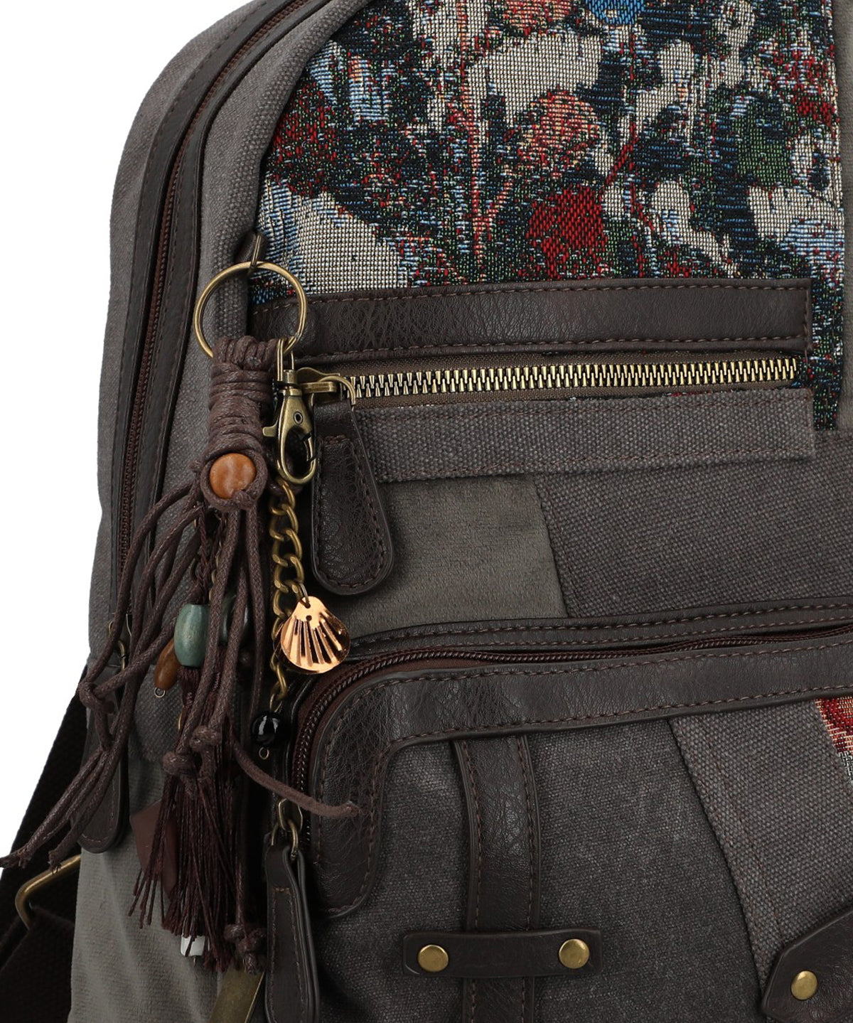 Mochila Textil Mujer Carmin Back Gris Rockford