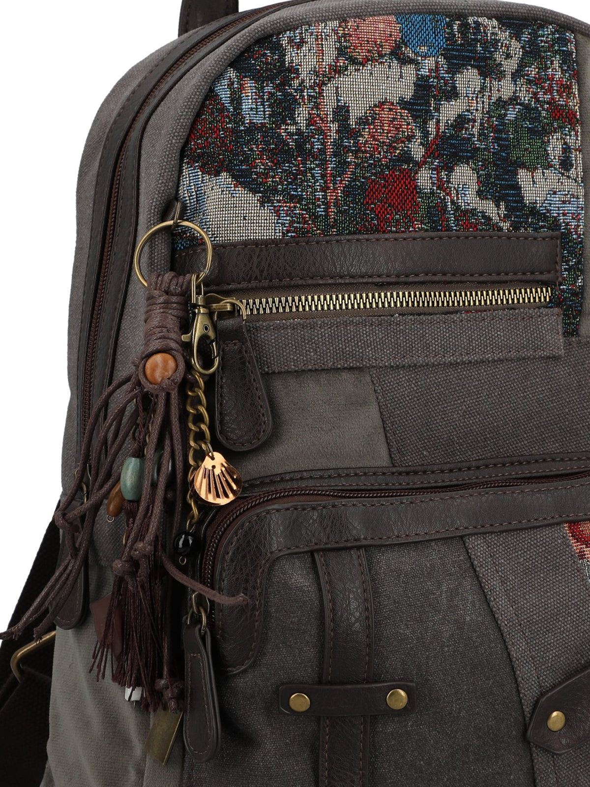 Mochila Textil Mujer Carmin Back Gris Rockford