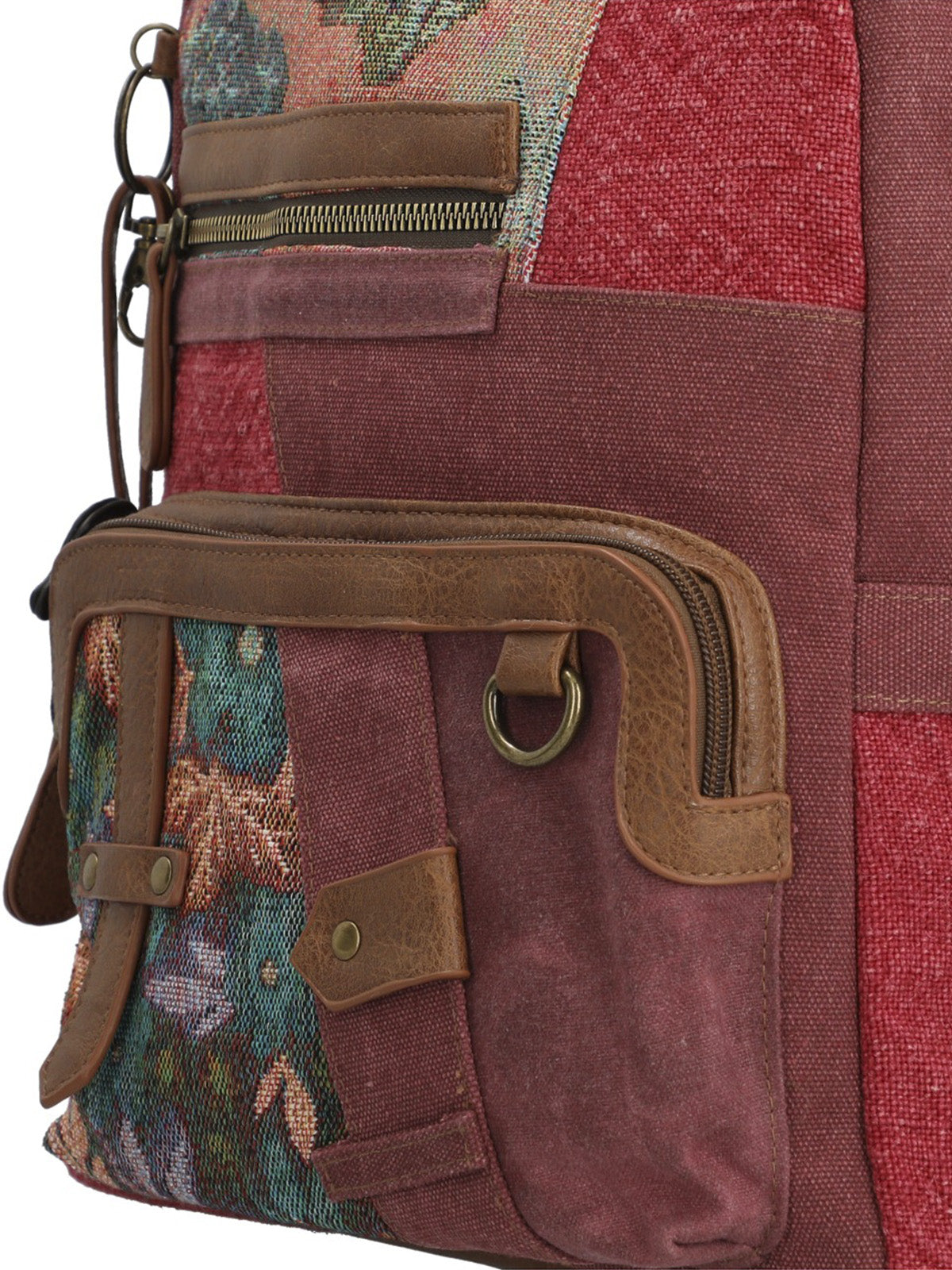Mochila Textil Mujer Carmin Back Burdeo Rockford