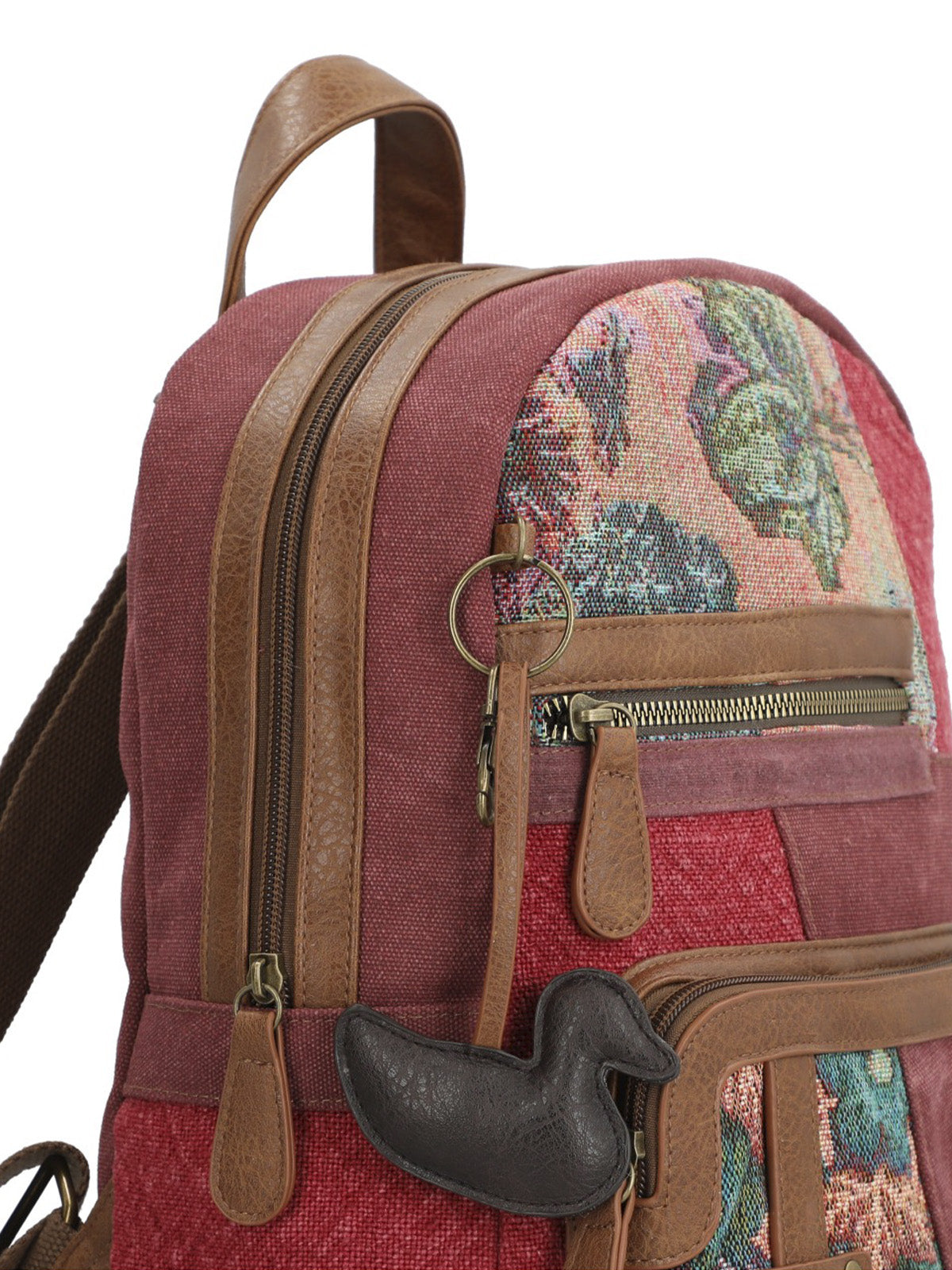 Mochila Textil Mujer Carmin Back Burdeo Rockford