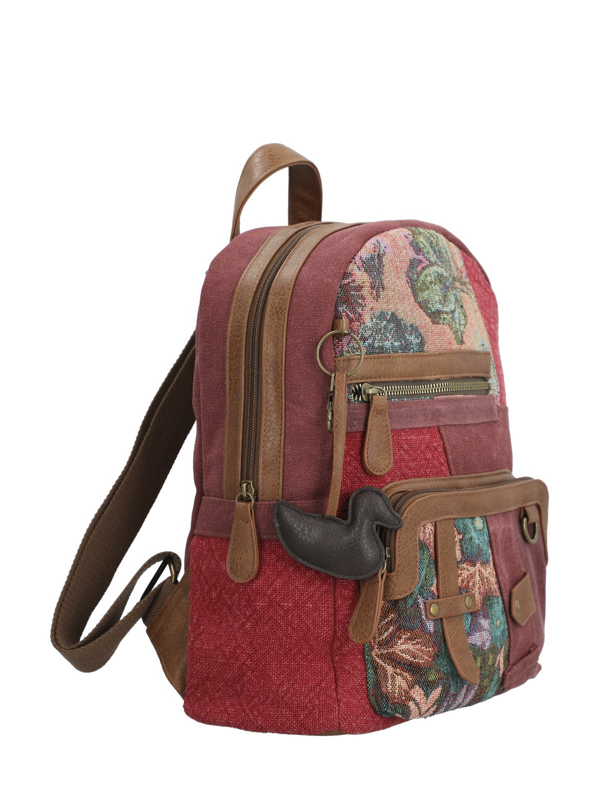Mochila Textil Mujer Carmin Back Burdeo Rockford