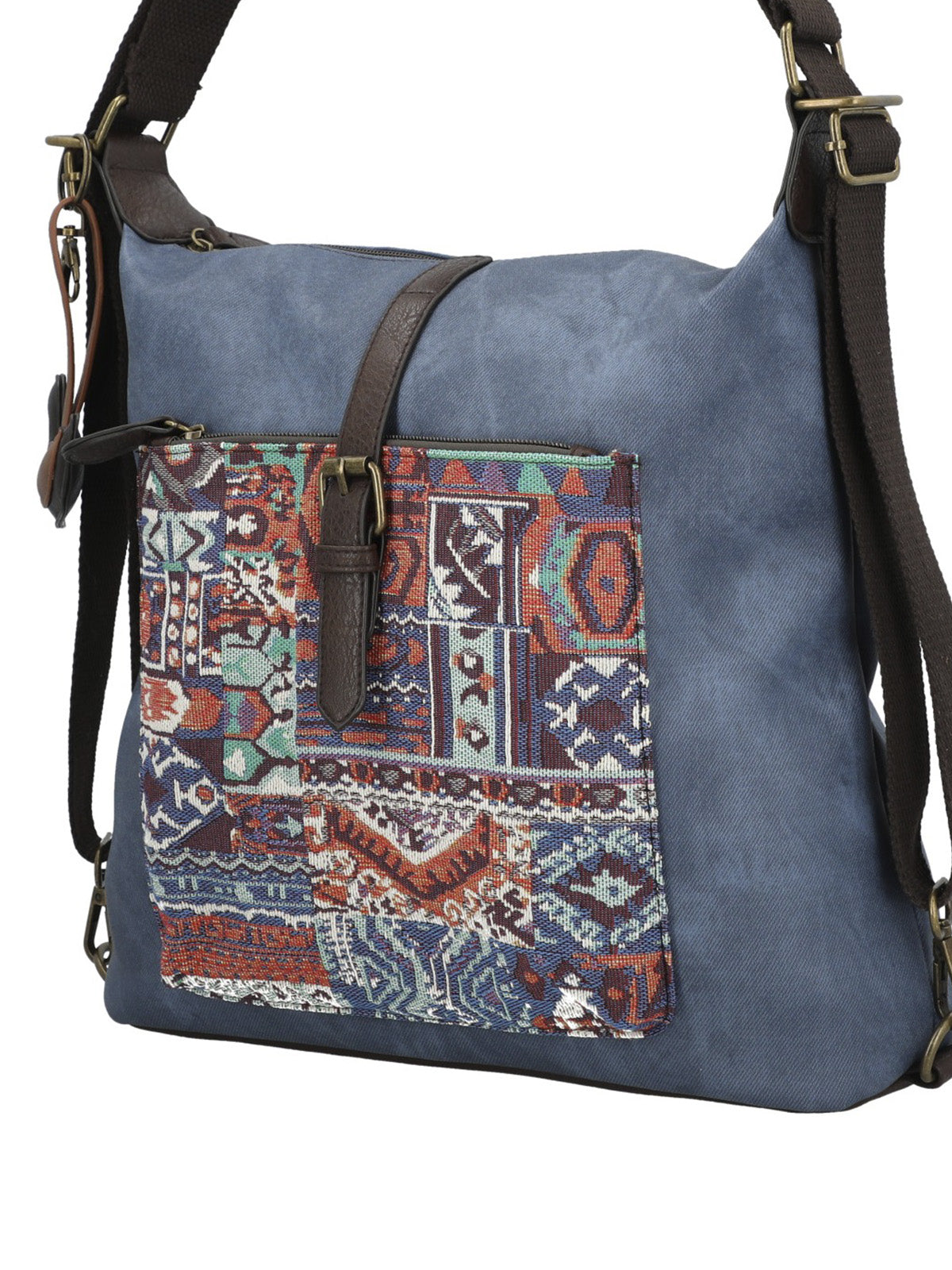 Cartera Textil Mujer Inti Hobo Azul Rockford