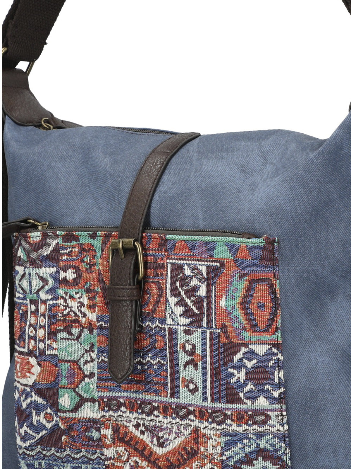 Cartera Textil Mujer Inti Hobo Azul Rockford