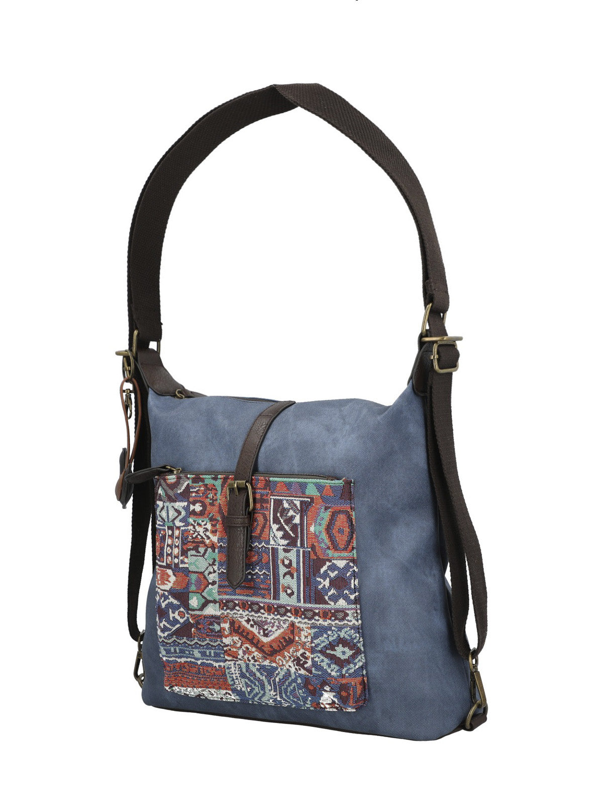 Cartera Textil Mujer Inti Hobo Azul Rockford