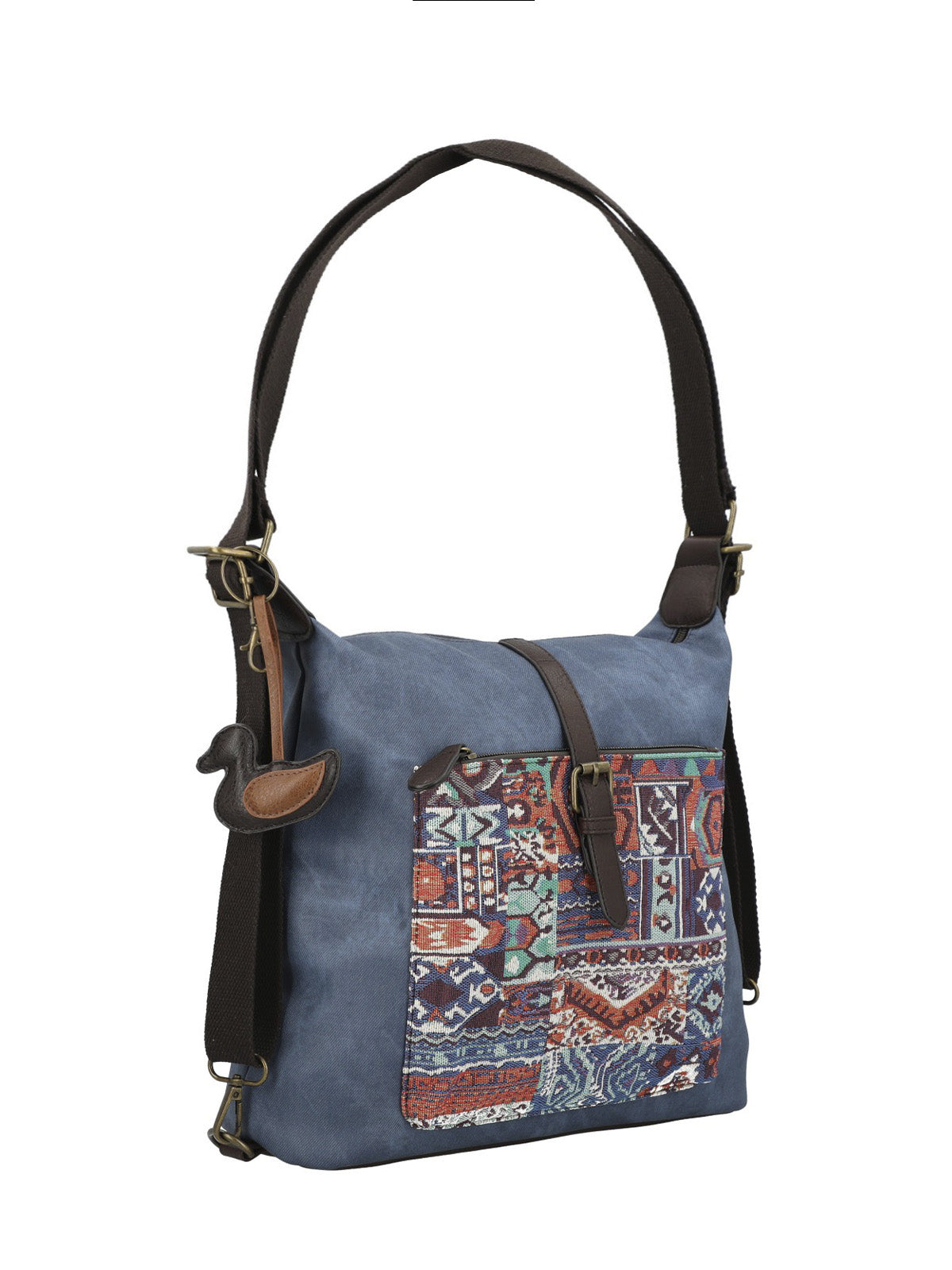 Cartera Textil Mujer Inti Hobo Azul Rockford