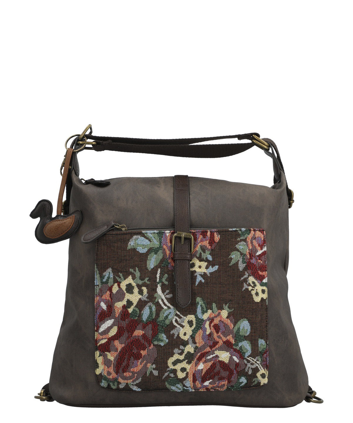 Cartera Textil Mujer Inti Hobo Chocolate Rockford
